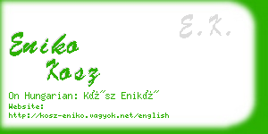 eniko kosz business card